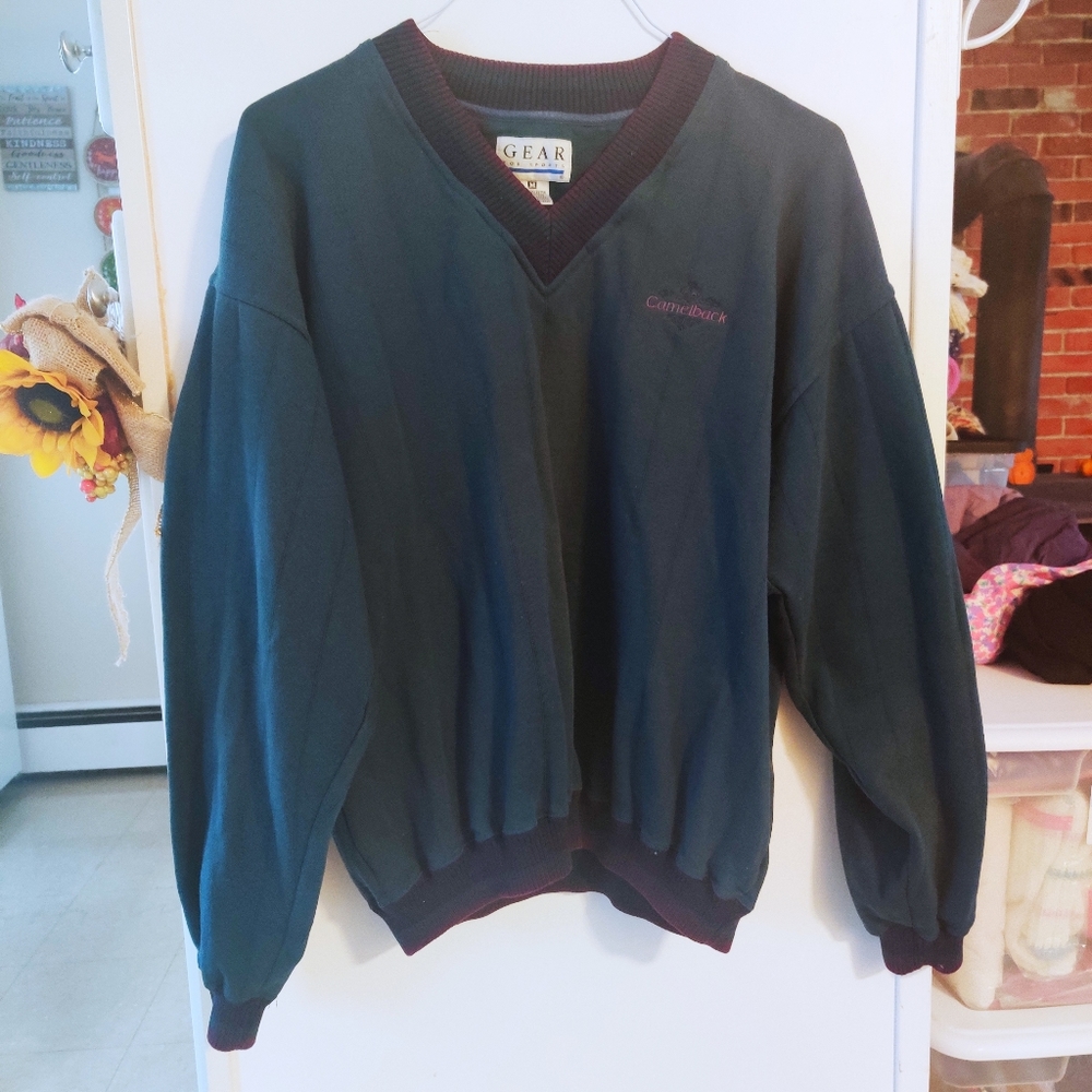 ๐ป SOLD๐ฆ VINTAGE Varsity V Neck Oversized Sweater - Picture 5 of 8